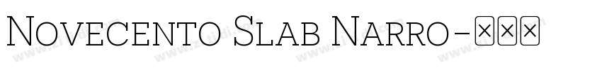 Novecento Slab Narro字体转换